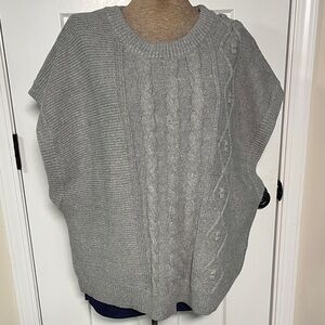 Frye and Co Women’s Cable Knit Loose Fit Drop Shoulder Sweater Vest Size XXL